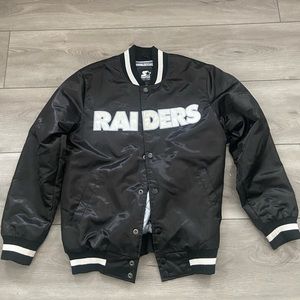 Authentic starter raiders button up jacket
